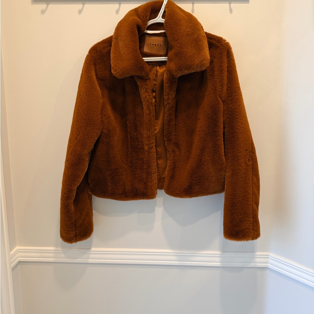 Blank NYC Faux Fur Brown Jacket